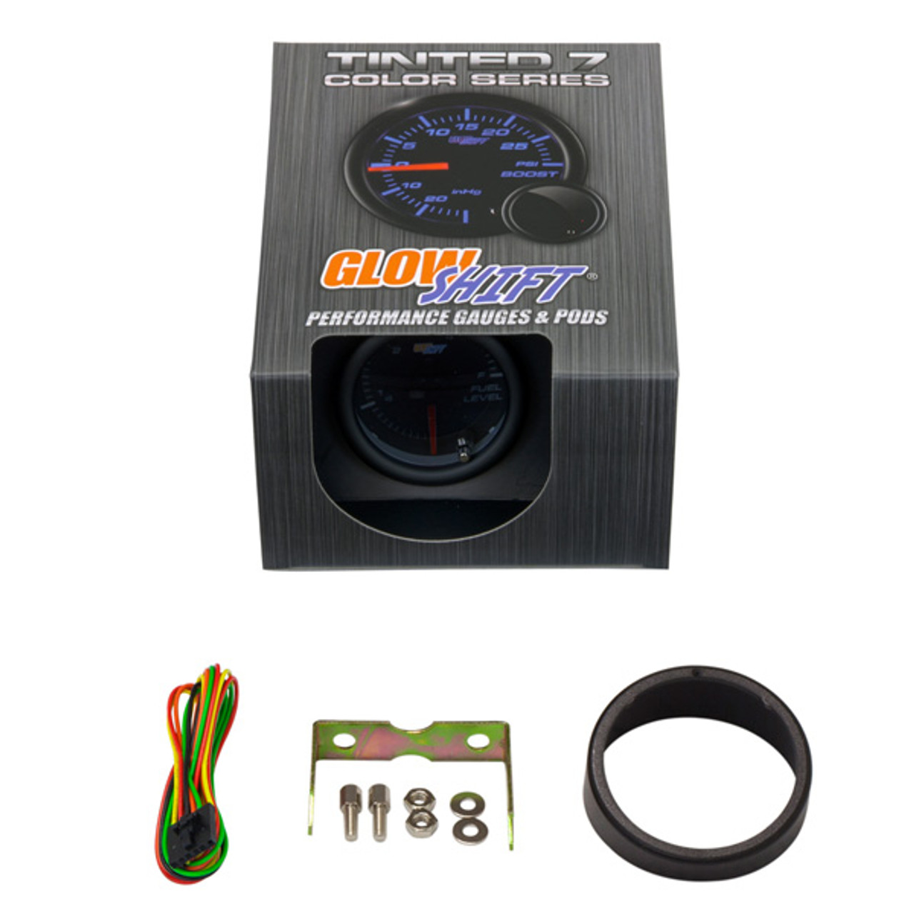 Glowshift Tinted 7 Color Fuel Level Gauge Glow Shift GS-T715
