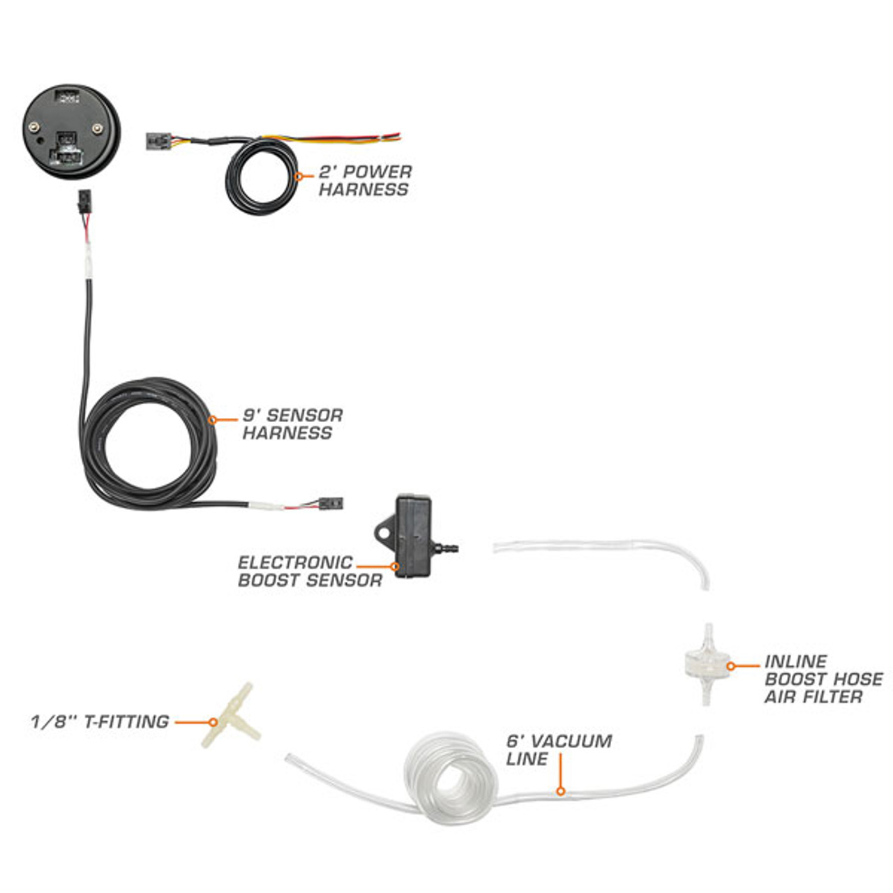 Digital Boost Gauge Wiring Diagram GlowShift 10 Color Digital LED Boost/Vacuum Gauge