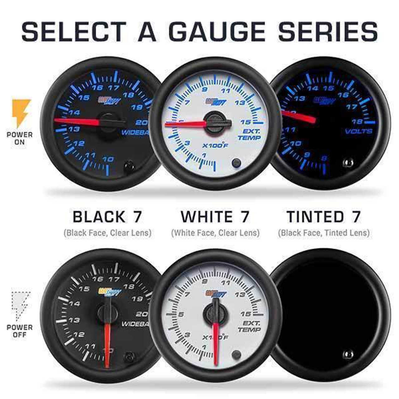 GlowShift | 7 Color Series Triple Gauge Package for 1996-2000