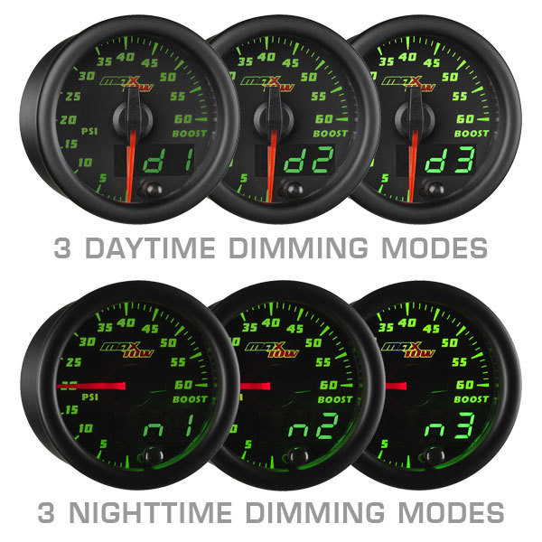 52mm Transmission Temp Gauge 80-260°F W/Sensor - 7 Color LED Display - Racing Style