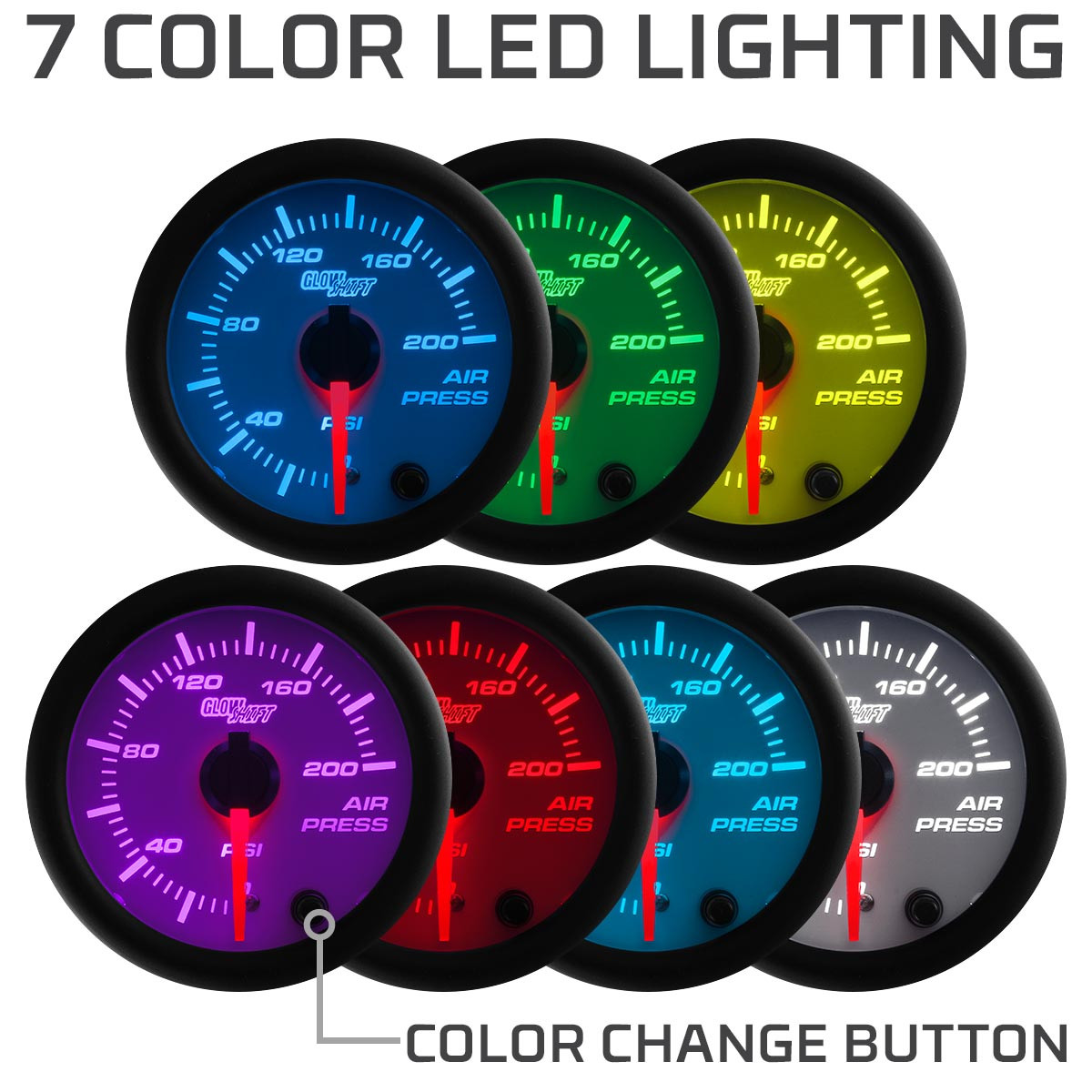 Youngshop Manometro Digitale 200 PSI Alta Precisa Pistola Gonfiaggio Per Pressione Pneumatici Con Led Lighter Schermo Lcd Lestensore Della Valvola Tubo Flessibile Di Auto Moto Camion Bici