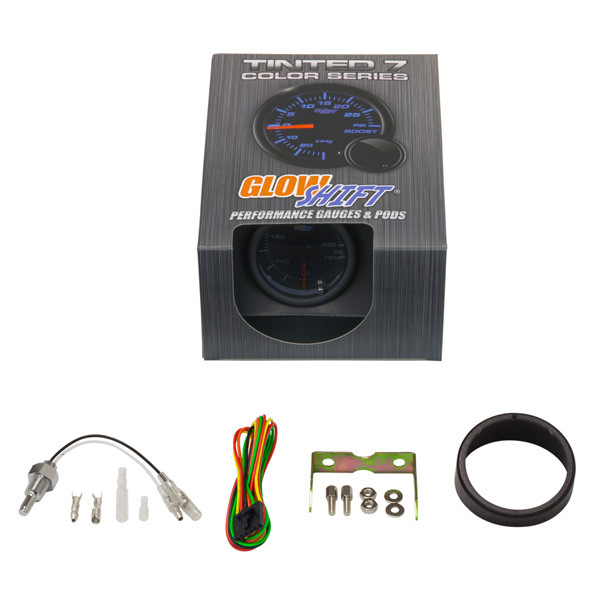 GlowShift Tinted 7 Color Oil Temperature Gauge