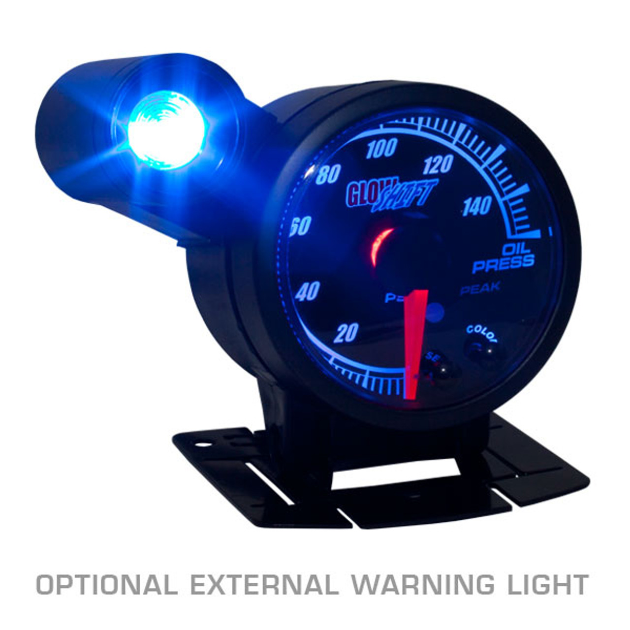 GlowShift | Elite 10 Color 30 PSI Boost/Vacuum Gauge