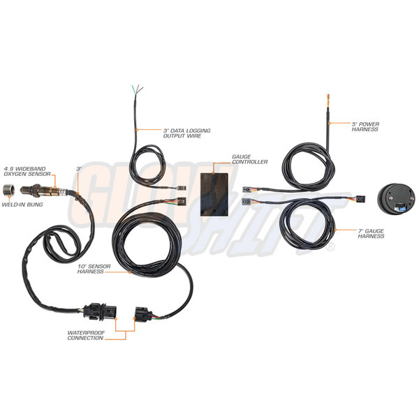 GlowShift Elite 10 Color Series Wideband Air/Fuel Ratio Gauge