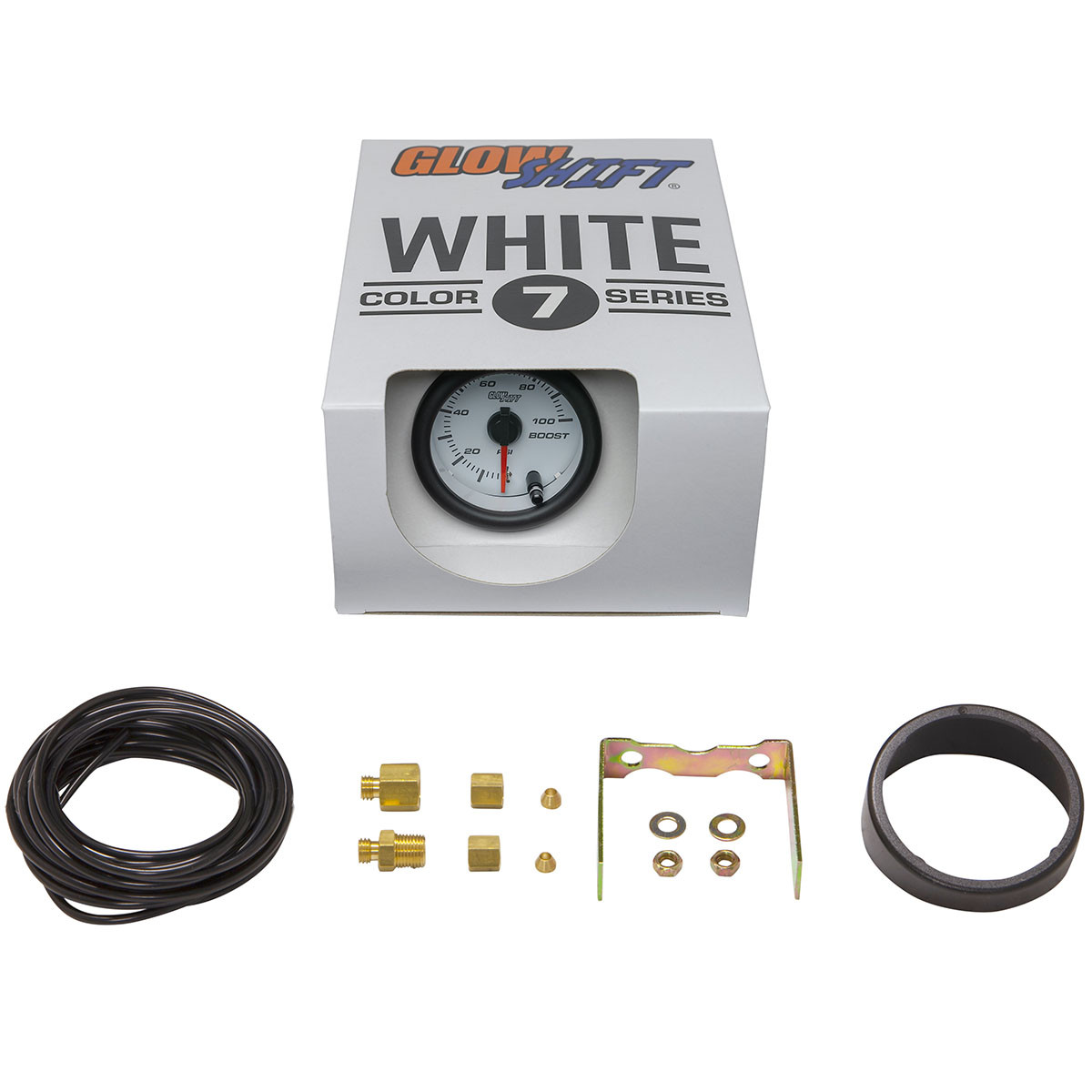 GlowShift | White 7 Color Series 100 PSI Boost Gauge