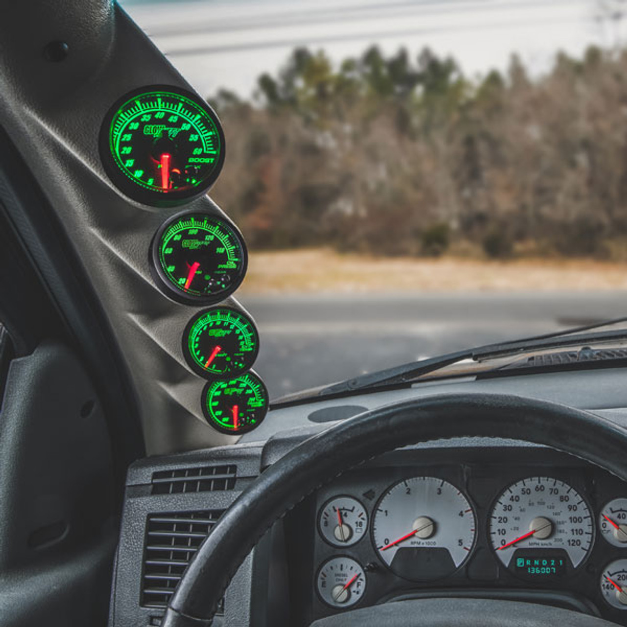 GlowShift | Elite 10 Color Series Quad Gauge Package for 2003-2009