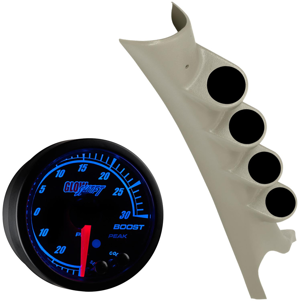 GlowShift | Elite 10 Color Series Quad Gauge Package for 2003-2009