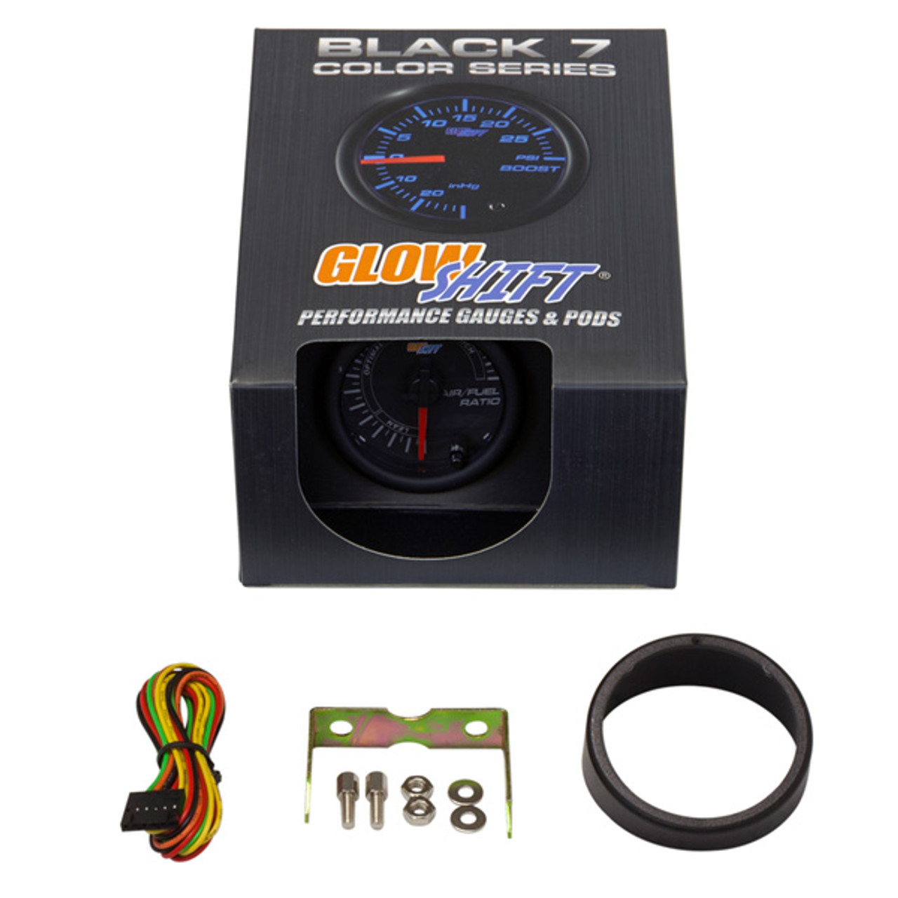GlowShift | Black 7 Color Narrowband Air/Fuel Ratio Gauge