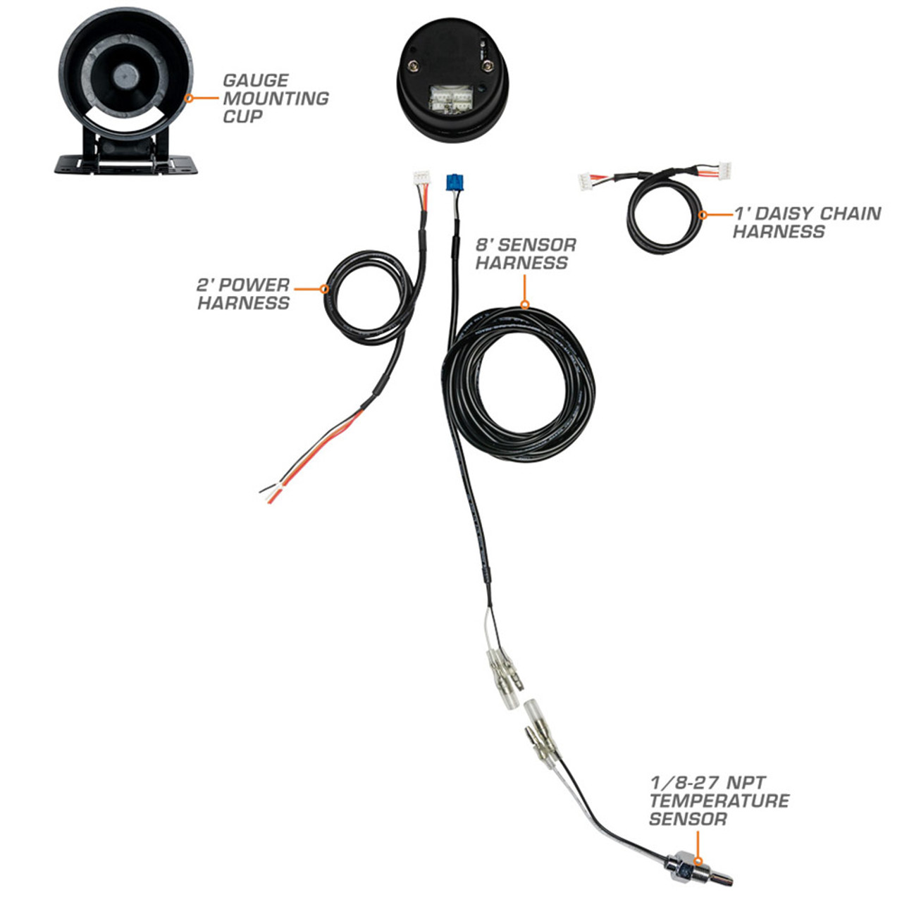 GlowShift | Elite 10 Color Series Trans Temp Gauges for Cars and