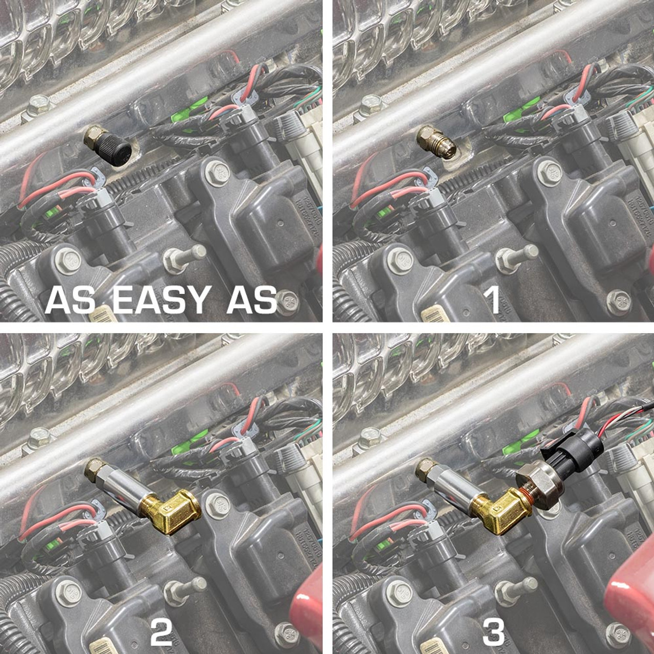 GM Fuel Rail Pressure Gauge Kit for Fuel Service Ports (Retains