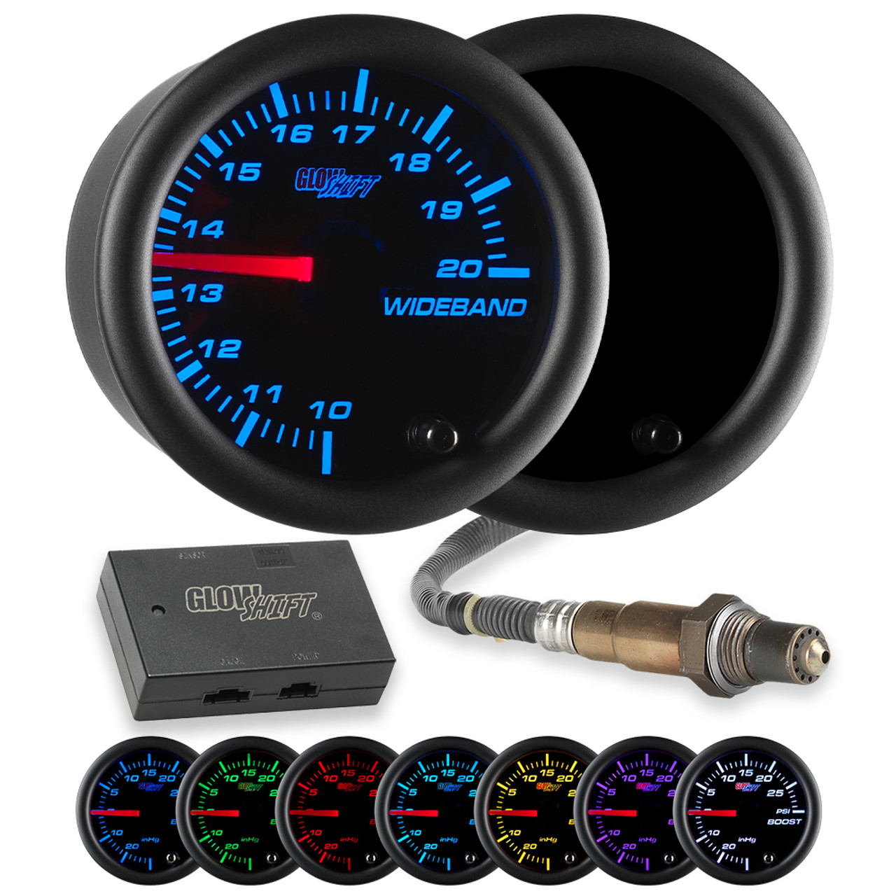 Tinted 7 Color Analog Wideband Air/Fuel Ratio Gauge