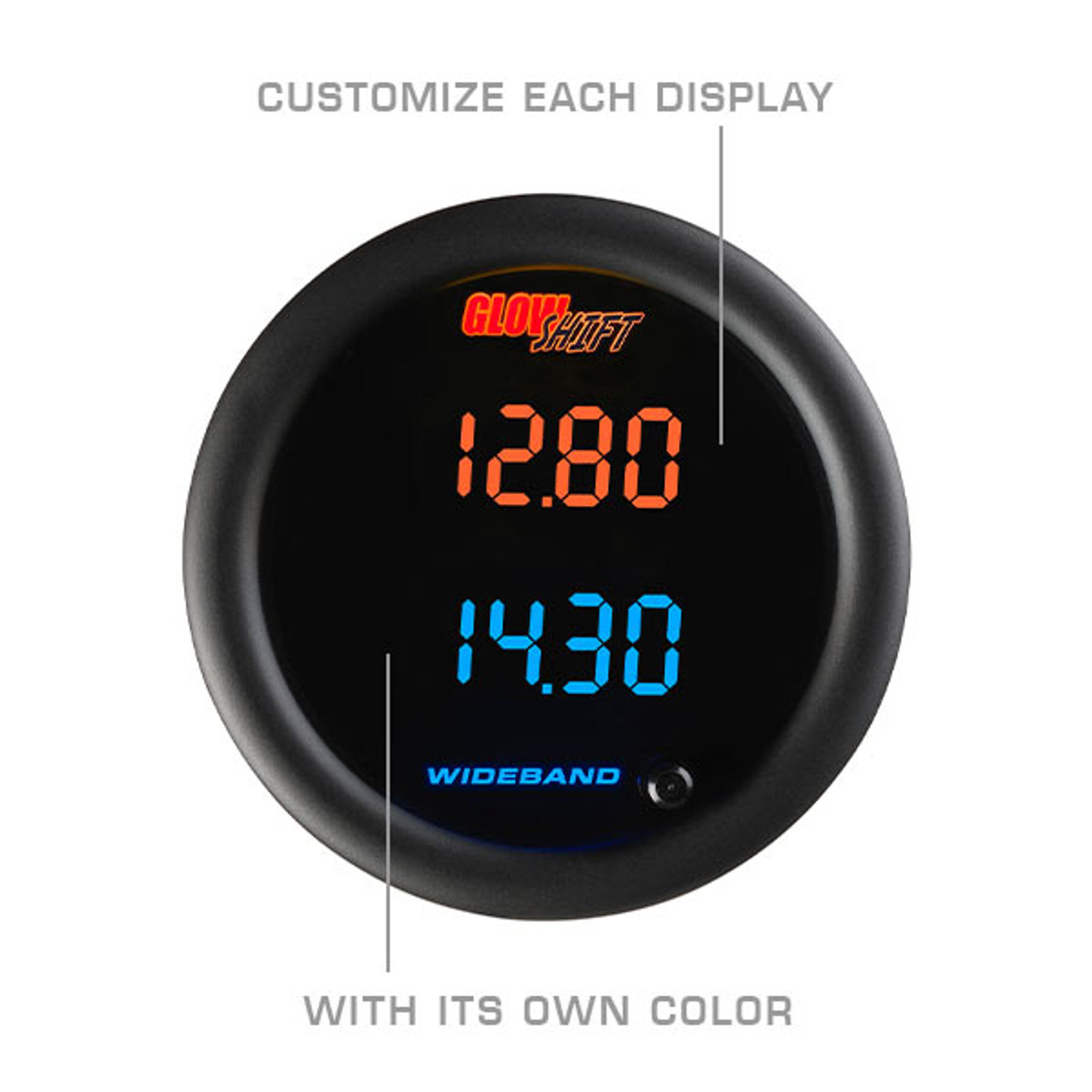 GlowShift | 10 Color Digital Dual Wideband Air Fuel Ratio Gauge