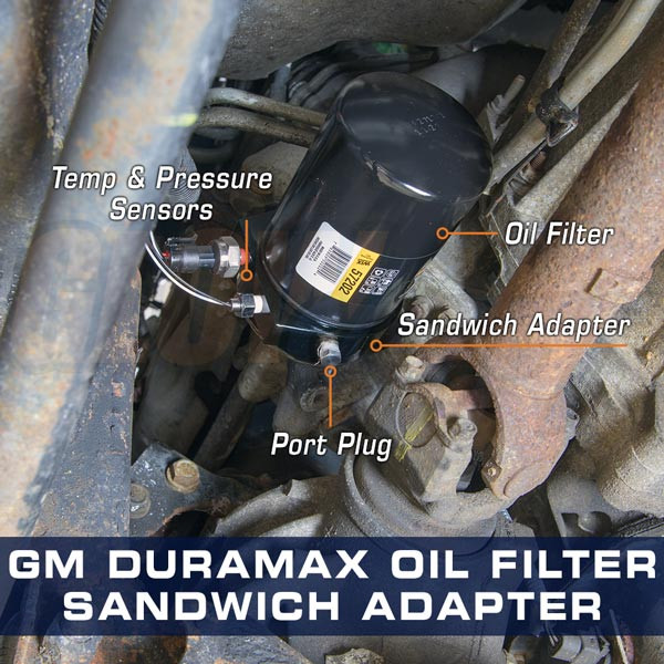 GM Duramax Oil Filter Sandwich Adapter for 20002013 Chevrolet