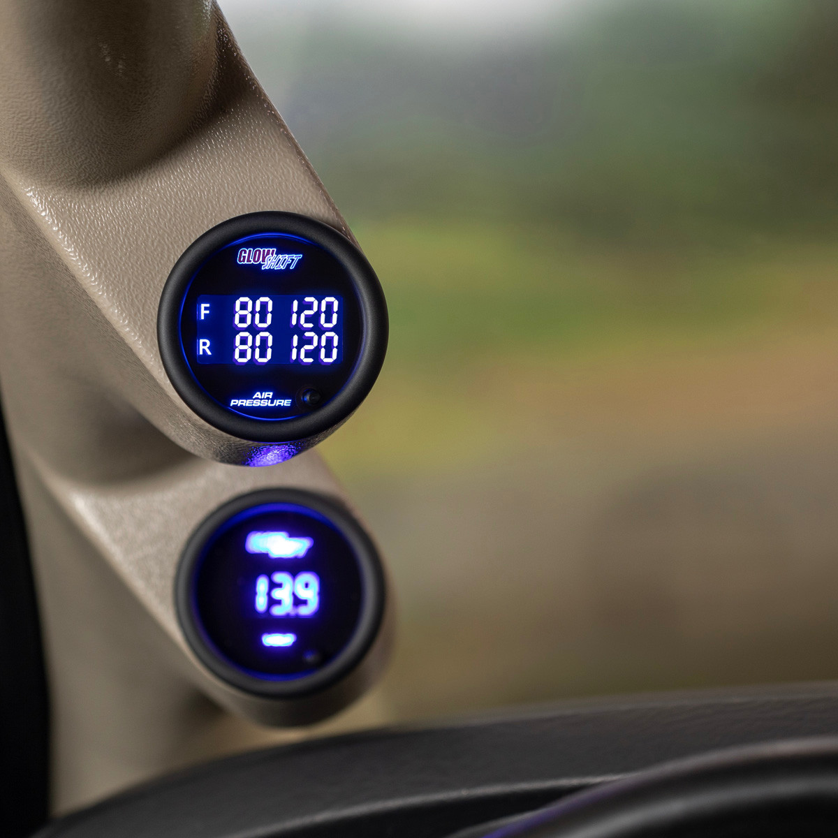 GlowShift | 10 Color Digital Quad Air Pressure Gauge