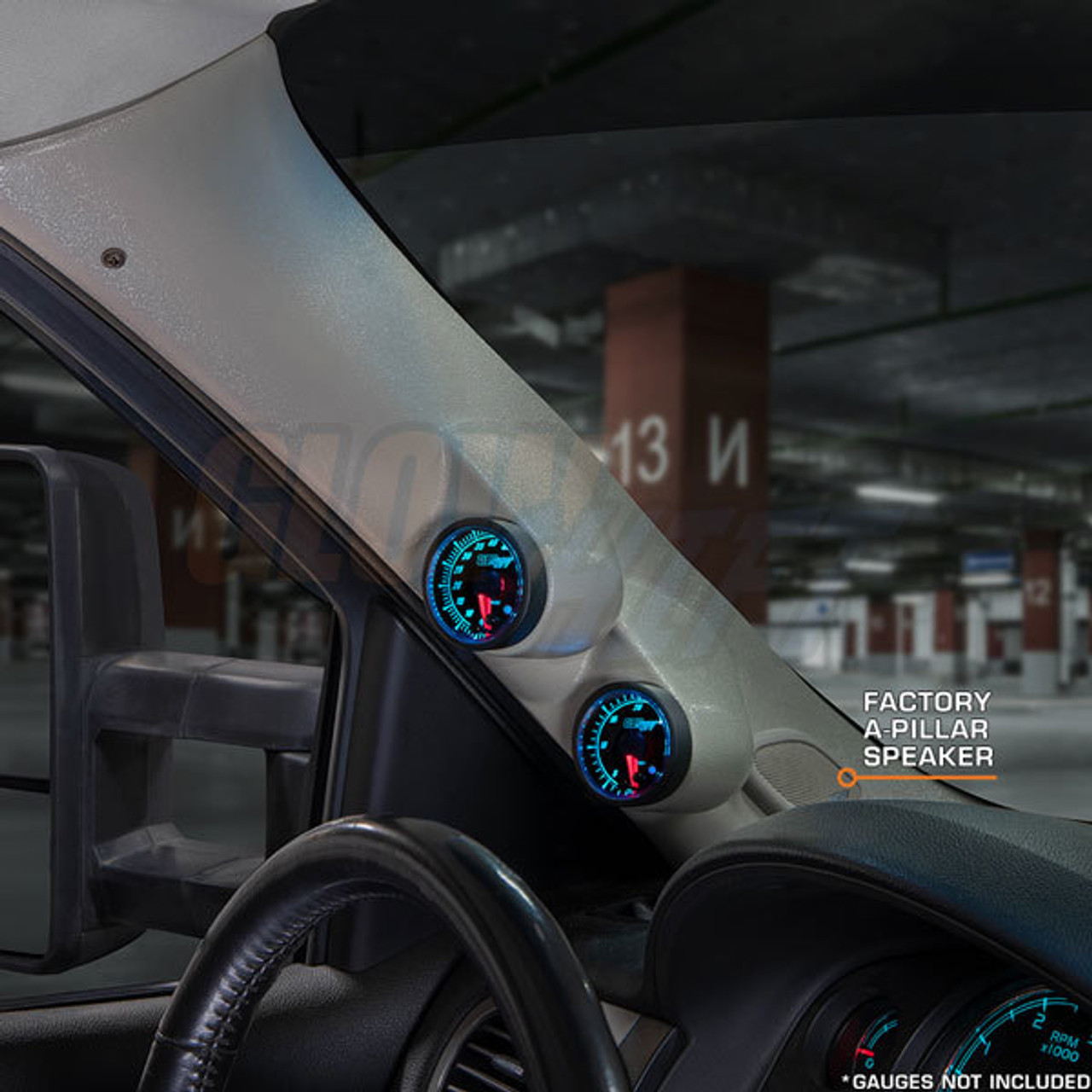 Glowshift Tan Full Size Dual Pillar Gauge Pod For 2007 2013 Gmc Yukon