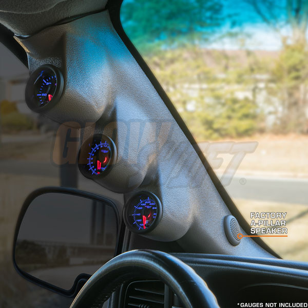 Gray Triple Pillar Gauge Pod with 