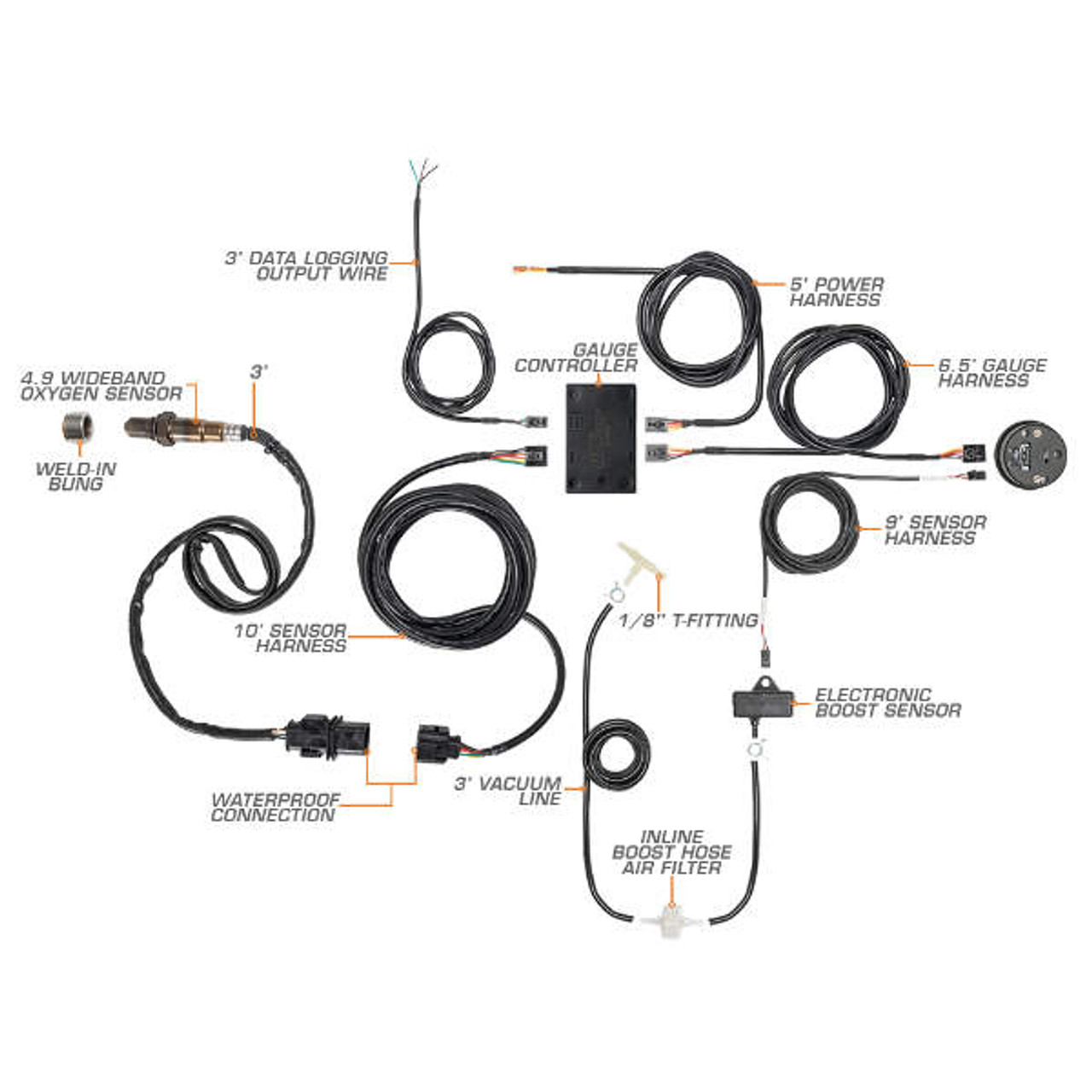 GlowShift | 10 Color Digital Dual Boost/Vacuum & Wideband Gauge