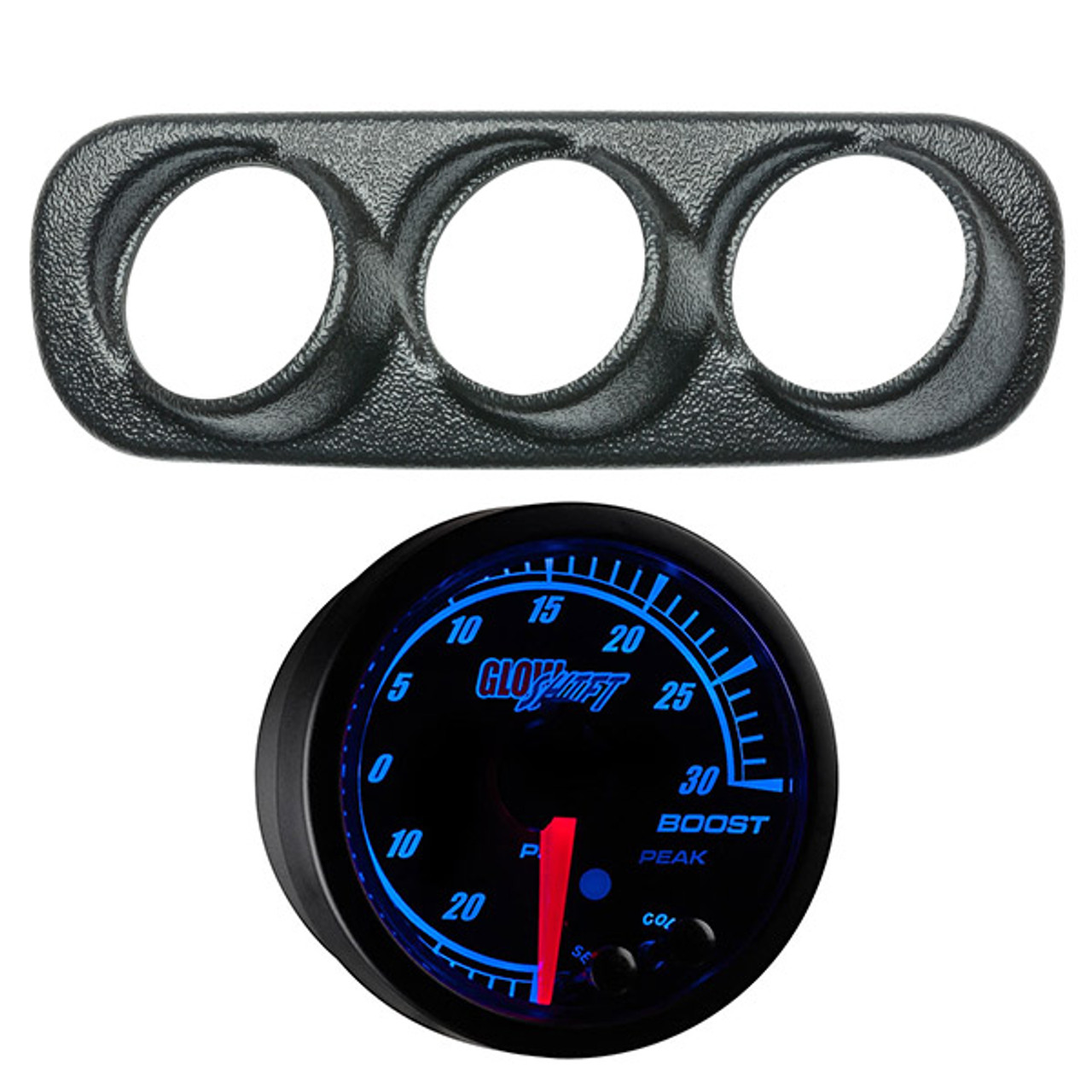 GlowShift | Elite 10 Color Series Triple Dash Gauge Package for