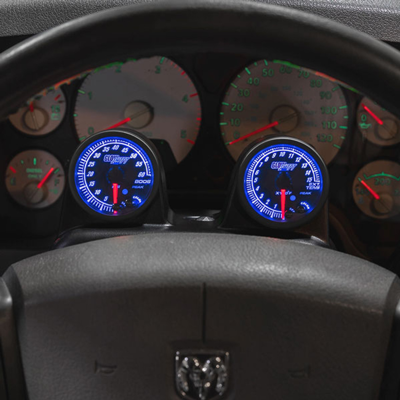 GlowShift | Elite 10 Color Series Dual Steering Column Gauge