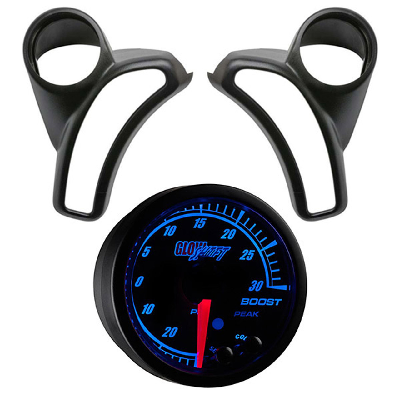 GlowShift Tinted Color 10 000 RPM Tachometer Gauge For 1-10 Cylinder Gas Powered Engines Built-In Shift Light Mounts On Dashboard Black D - 4