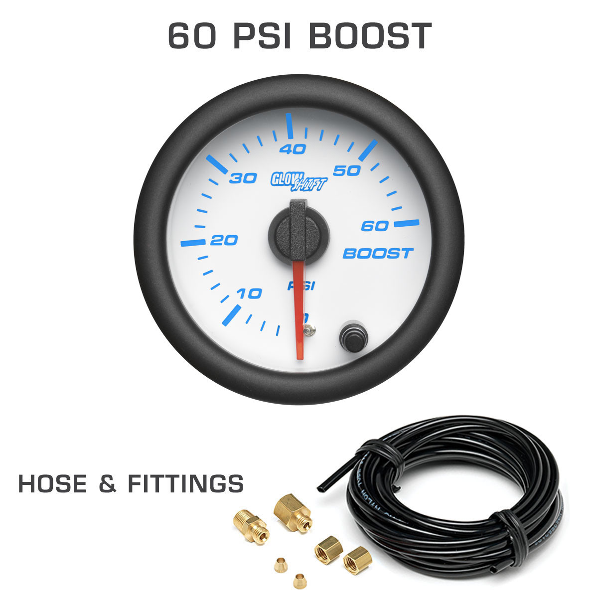 GlowShift Boostmeter 35psi White 7 Series – Anti-lag Performance - Foto 5
