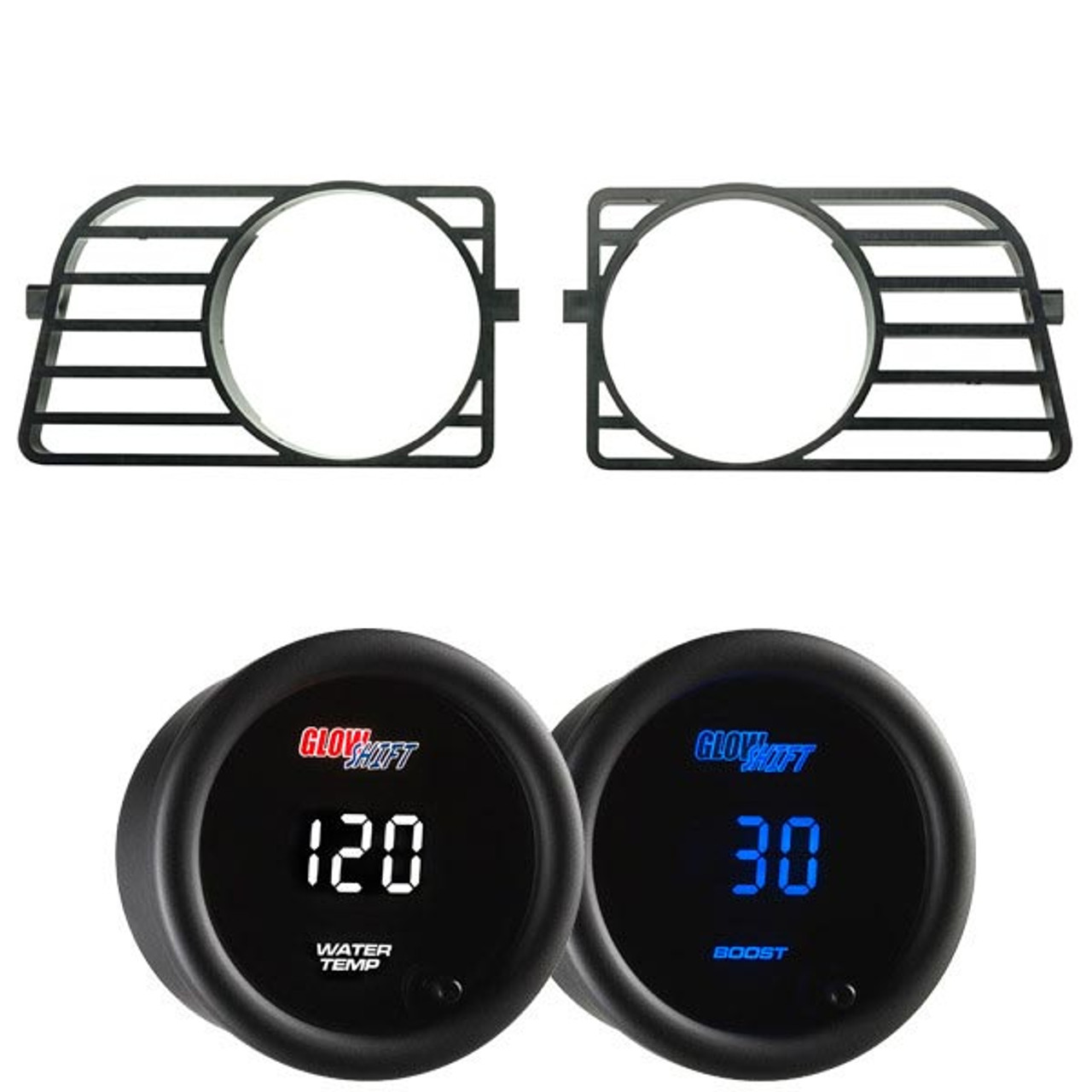 10 Color Digital Series Dual Air Vent Gauge Package for 2002-2004 Subaru  Impreza WRX