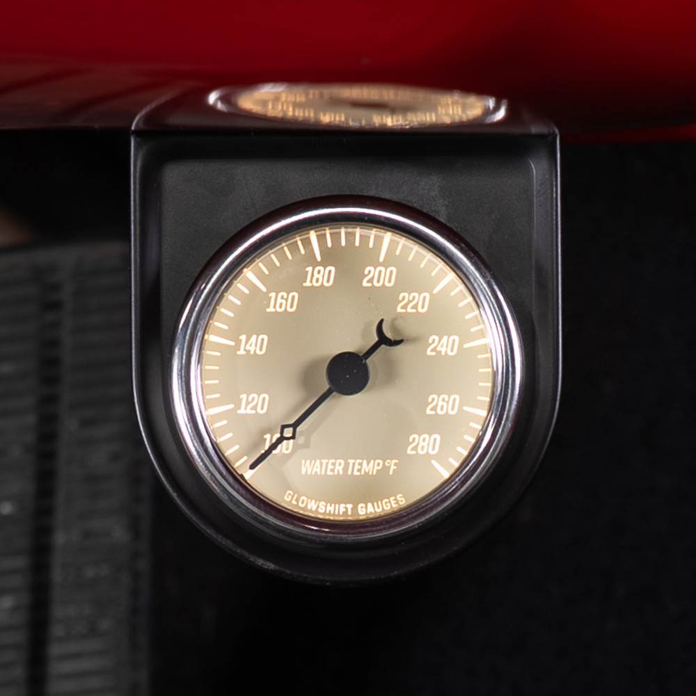 GlowShift | Classic Series Antique White Vintage Water Temp Gauge