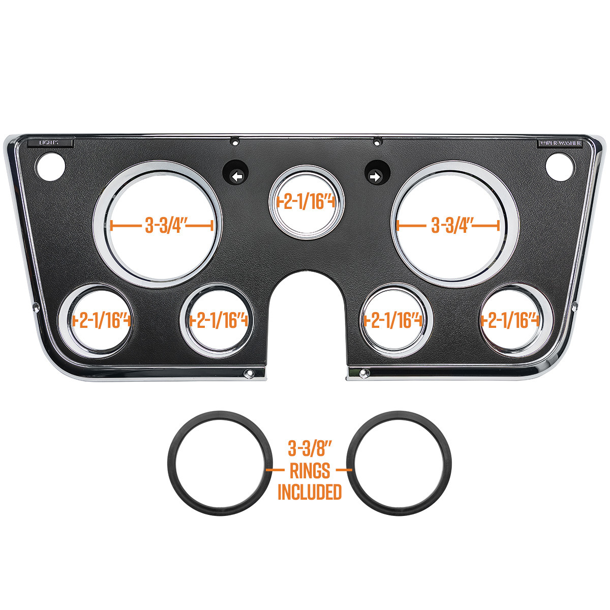 GlowShift | Classic Series Cluster Dash Panel Gauge Package for