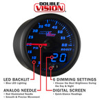 Black & Blue Double Vision Gauge
