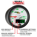 White & Green Double Vision Gauge