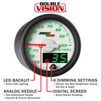 White & Green Double Vision Gauge