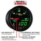 Black & Green Double Vision Gauge