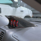 Carbon Fiber Triple Gauge Dashboard Pod for 2002-2007 Subaru Impreza WRX Installed Elite 10 Color Series Gauges