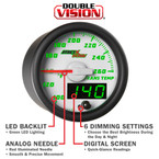 White & Green Double Vision Gauge