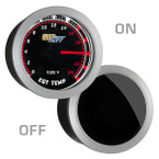 GlowShift Tinted 2400° Degree F EGT Gauge On/Off View