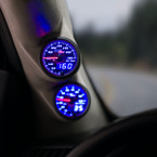Black & Blue MaxTow Oil Temperature Gauge Installed