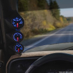 2-1/16" Black 7 Color 3-Gauge Diesel Set | Boost, Pyrometer EGT & Transmission Temperature Gauges