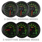 Black & Green MaxTow Daytime & Nighttime Dimming Modes