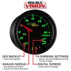 Black & Green Double Vision Gauge