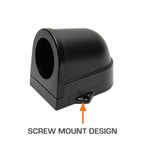 2-1/16" Universal Black Single Dashboard Gauge Pod Screw Mount Design