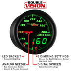 Black & Green Double Vision Gauge