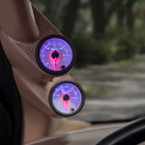White 7 Color 2400° F Exhaust Gas Temperature EGT Gauge Installed