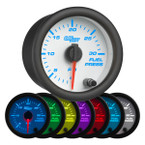 White 7 Color 30 PSI Fuel Pressure Gauge