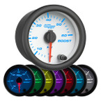 White 7 Color 60 PSI Boost Gauge