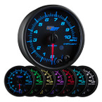 Black 7 Color 3 3/4" In Dash Tachometer Gauge