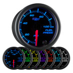 Black 7 Color 100 PSI Fuel Pressure Gauge