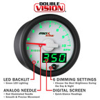 White & Green Double Vision Gauge