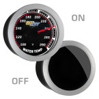 GlowShift Tinted 280° F Water Temperature Gauge On/Off View