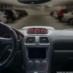 2002-2007 Subaru Impreza WRX Triple Clock Replacement Pod Installed Straight View