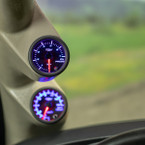 Tinted 7 Color BAR Oil Pressure Gauge